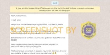 #CekFakta Anda “Berhak terima hadiah cashback voucher pulsa gratis dari TELEGRAM senilai 300