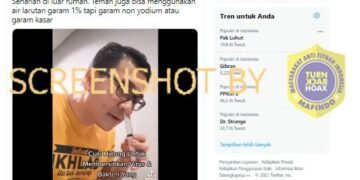 #CekFakta Cuci Hidung dengan NaCl 0,9% dapat Menghilangkan Virus dan Bakteri di Lubang Hidung