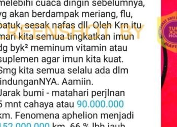#CekFakta Fenomena Aphelion Sebabkan Cuaca Dingin di Indonesia sampai Bulan Agustus