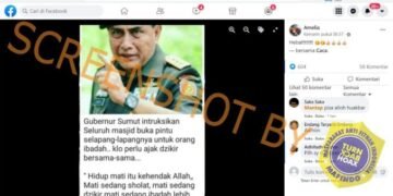 #CekFakta “Gubernur Sumut Instruksikan Seluruh Masjid Buka Pintu Untuk Orang Ibadah”