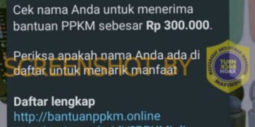 #CekFakta Link untuk pengecekan penerima bantuan PPKM Rp300