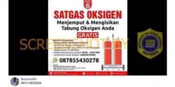 #CekFakta Relawan Siaga Meluncurkan Program Pengisian Oksigen Gratis