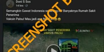 #CekFakta “Semangkin Gawat Indonesia sekarang ini! Banyaknya Rumah Sakit Penerima Vaksin Palsu!”
