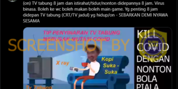 #CekFakta Sinar X dalam TV Tabung Dapat Membunuh Virus dalam 8 Jam