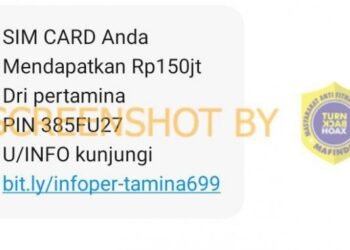 #CekFakta SMS Hadiah 150 juta dari Pertamina