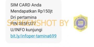 #CekFakta SMS Hadiah 150 juta dari Pertamina