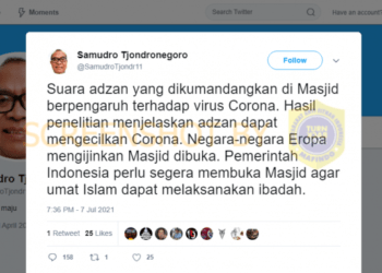 #CekFakta Suara Adzan Di Masjid Dapat Mengecilkan Virus Corona