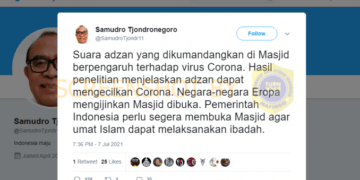 #CekFakta Suara Adzan Di Masjid Dapat Mengecilkan Virus Corona