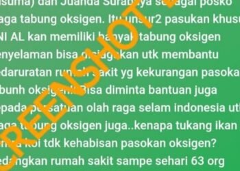 #CekFakta Tabung Selam Dapat Digunakan sebagai Pengganti Tabung Oksigen Medis
