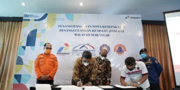 Gandeng BPBD Makassar dan Pengelola Jalan Tol, Pertamina Teken MoU Terkait Penanganan Keadaan Darurat - Utama
