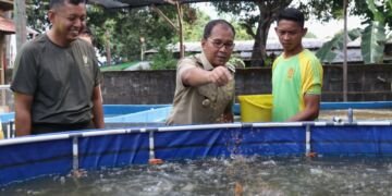 Resmikan Lorong Wisata Yonarmed 6 Tamarunang, Wali Kota Danny Bersama Pangdivif 3 Kostrad Tabur Benih Ikan Nila - Utama