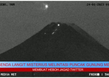 Terungkap, Cahaya Misterius di Puncak Gunung Merapi
