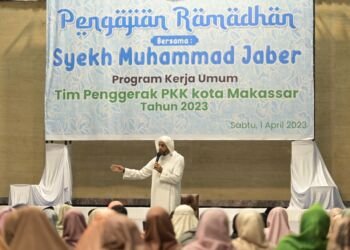 Perkuat Imtaq, TP PKK Kota Makassar Gelar Pengajian Ramadan Bersama Syekh Muhammad Jaber