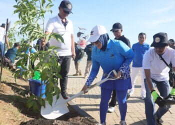 Tanam Pohon, Fatmawati Rusdi Bersama 36 Negara Delegasi MNEK Hijaukan Makassar