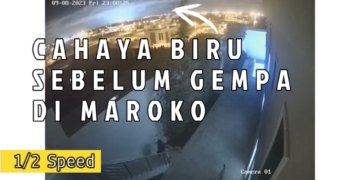 Cahaya Biru Misterius Sebelum Gempa Maroko 8/9/2023 Terekam CCTV Warga