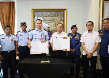 Lanud Sultan Hasanuddin dan Pemkot Makassar Taken MOU Soal Penanganan Kebakaran