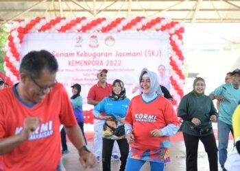 Serunya, Indira Yusuf Ismail SKJ Bareng Pengurus DWP dan Kormi Makassar