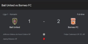 Hasil Dua Pertandingan Lanjutan BRI Liga 1 2023 - Utama