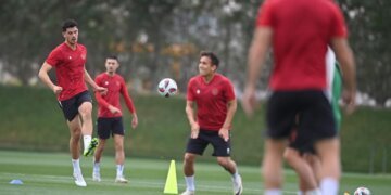 Antisipasi Skor Seri 2×45 Menit Lawan Indonesia, Australia Latihan Penalti - Utama