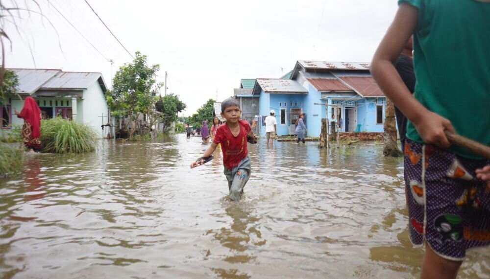Banjir Rokan Hilir Surut, 1.358 KK Masih Mengungsi