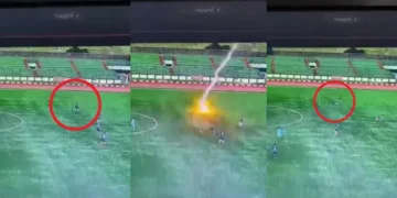 Seorang Pria Tersambar Petir di Tengah Stadion Siliwangi saat Bermain Bola