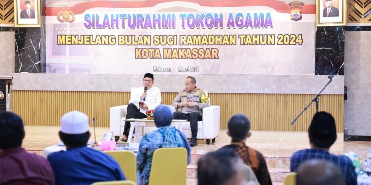 Wali kota, Kapolrestabes Makassar dan Tokoh Agama Berkumpul, Solid Sambut Ramadhan - Featured