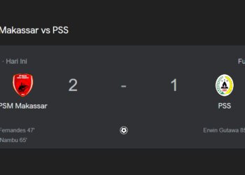 PSM Makassar Akhirnya Kembali Raih 3 Poin Saat Menjamu PSS Sleman, 2-1