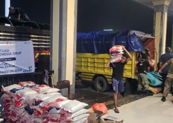 40 Ton Beras Bantuan telah Tiba di Posko Banjir dan Longsor Sulsel