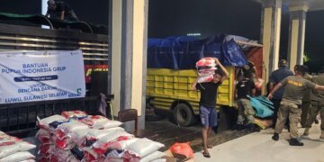 40 Ton Beras Bantuan telah Tiba di Posko Banjir dan Longsor Sulsel