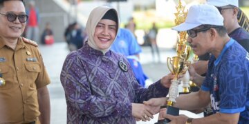 Indira Yusuf Ismail Semangati Peserta di Pembukaan O2SN Makassar