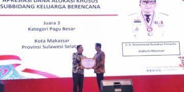 Realisasi Dana BOKB Masuk Kategori Tinggi, Makassar Diganjar Penghargaan dari BKKBN
