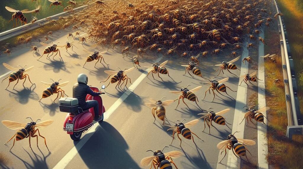Wartakita A Swarm Of Vespa Wasps Chasing