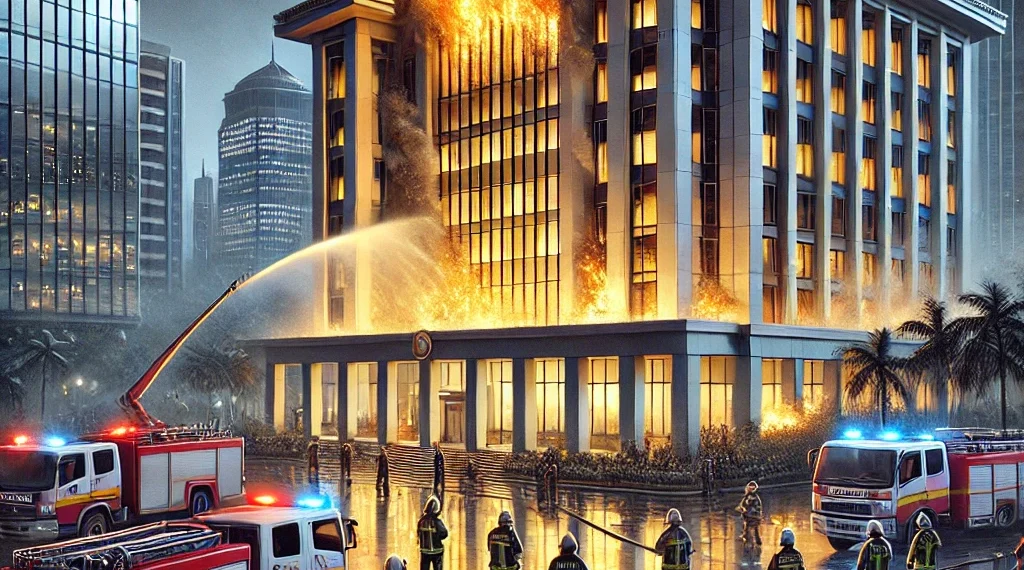 Ilustrasi Ai Kebakaran Gedung Atr Bpn