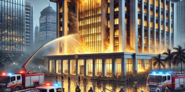 Ilustrasi Ai Kebakaran Gedung Atr Bpn