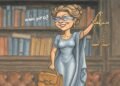 Ilustrasi karikatur Dewi Keadilan, oleh Grok AI