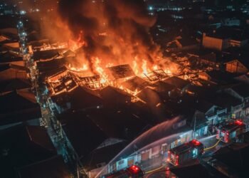 kebakaran di jalan menara parepare cr