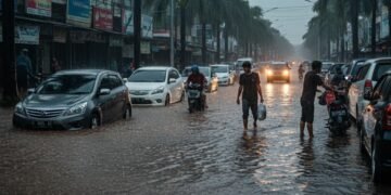 Poros Paccerakkang Makassar Lumpuh Diterjang Banjir Hingga 60 CM Pasca-Hujan Sejam