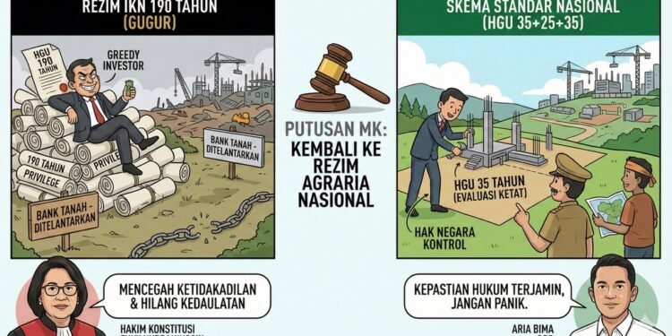 Tabel Perbandingan: Nasib HGU IKN Pasca-Putusan MK, Kembali ke Rezim Agraria Nasional