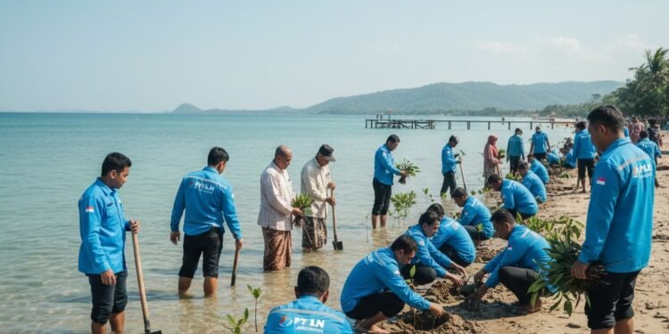 PLN Tanam Ribuan Pohon di Pesisir Jeneponto, Lindungi Warga dari Abrasi