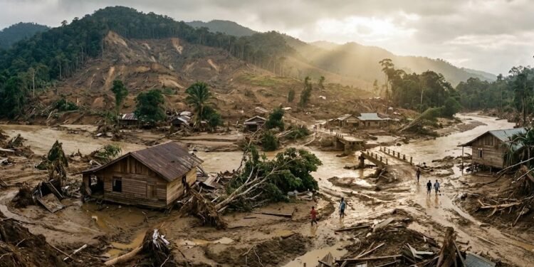 di balik curah hujan 400mm