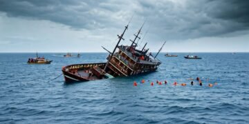 Kapal Phinisi Sharandy of De Seas Tenggelam Dihantam Cuaca Buruk di Perairan Serangan, Bali - Utama