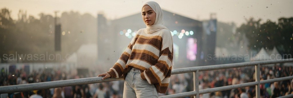 7 Ide OOTD Konser Hijab Anti Gerah & Pegal! Dijamin Stylish Tanpa Ribet (Siap Joget Sampai Pagi!) 7 Ide OOTD Konser Hijab Anti Gerah 2 cr2 tn1