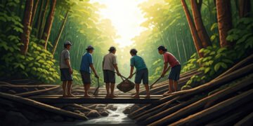 Warga Sumatara Diupah Rp125 Ribu Pulihkan Infrastruktur Pascabencana