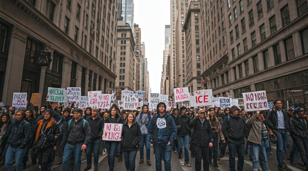 Ribuan Warga New York Berdemo: ‘Tidak Ada ICE!’, Protes Kebijakan Trump Terkait Venezuela