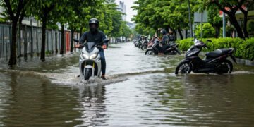 Motor Listrik Unggul dalam Banjir Jakarta: Perbandingan Mendalam dengan Motor Bensin