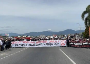 Demonstrasi Tuntut Provinsi Luwu Raya Tutup Jalan Poros Sulsel, Kemacetan Lumpuhkan Transportasi
