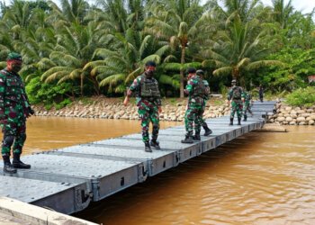 Yonzipur 16/DA Pacu Pembangunan Jembatan Bailey Darurat di Aceh Utara, Capai 92% Penyelesaian