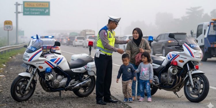 Suka Duka Polantas: Empati di Tengah Arus Mudik Lebaran 2026 Tol Cipali - Featured