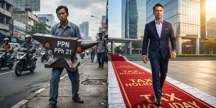 Beban Pajak Kelas Menengah 2026: Saat Korporasi Dapat Karpet Merah Beban Pajak Kelas Menengah 2026: Saat Korporasi Dapat Karpet Merah - Featured