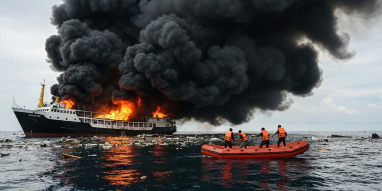 KMP Mutiara Sentosa 2 Terbakar di Perairan Sumenep: Kesaksian Pilu Korban Selamat dan Jerih Payah Tim SAR KMP Mutiara Sentosa 2 Terbakar di Perairan Sumenep: Kesaksian Pilu Korban Selamat dan Jerih Payah Tim SAR - Featured
